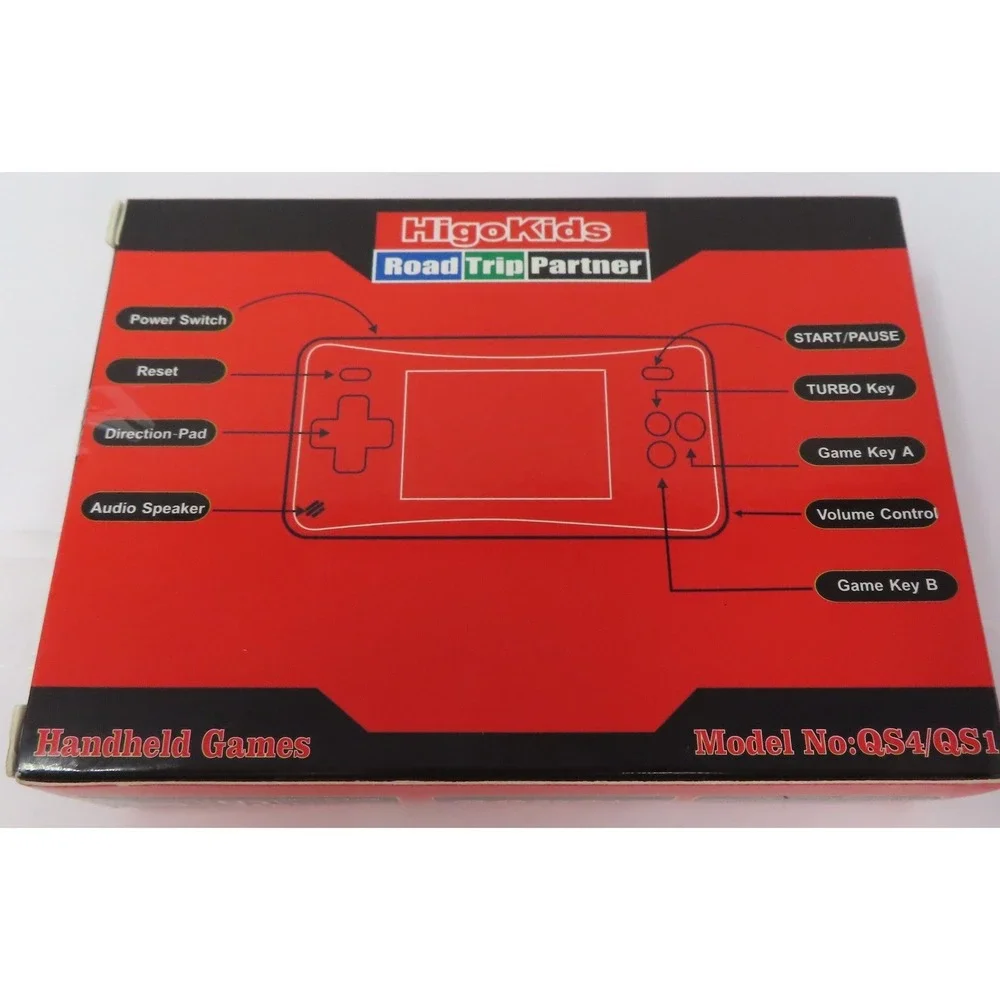 HigoKids Road Trip Partner Handheld Game Console 182 Retro Classic Games QS4/QS1